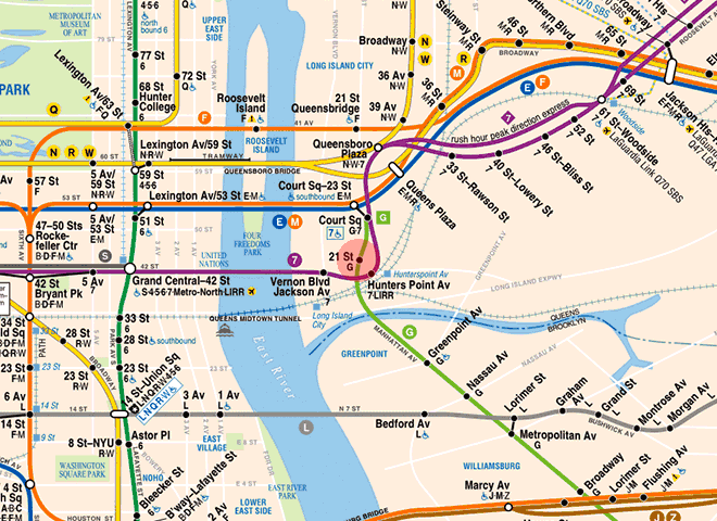 21st Street station map