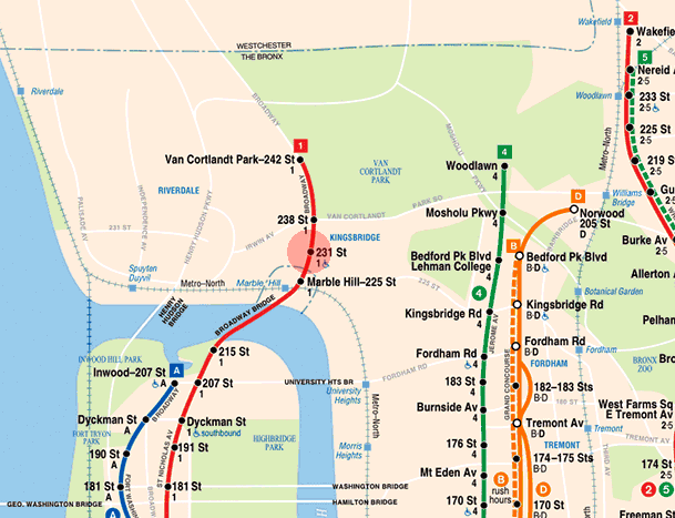 231st Street station map