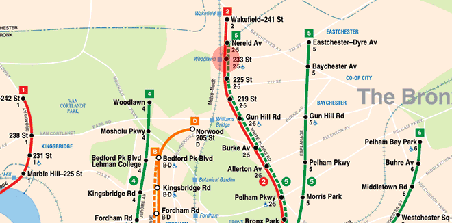 233rd Street station map