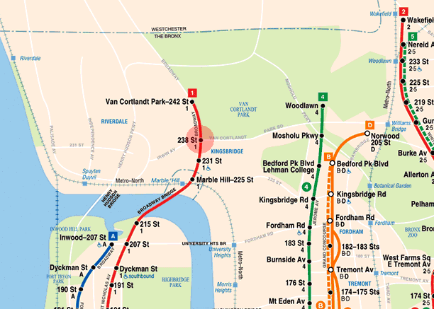 238th Street station map