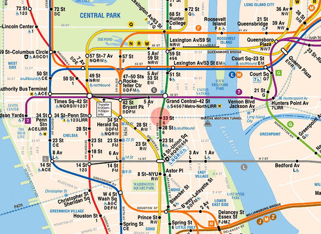 33rd Street station map
