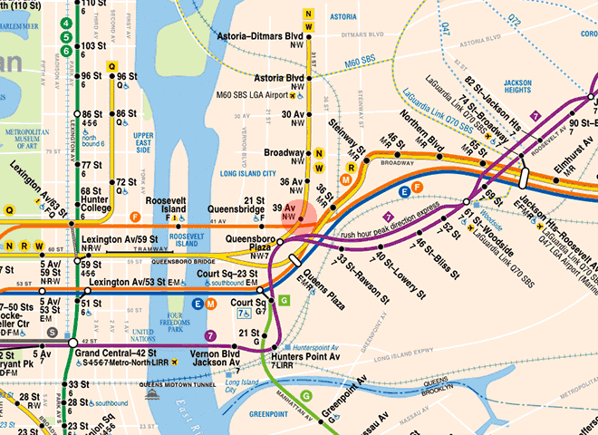 39th Avenue station map