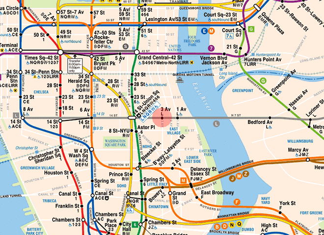 3rd Avenue station map