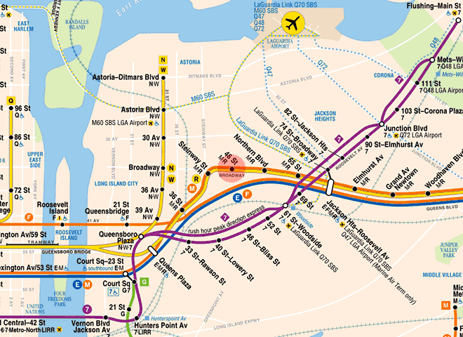 46th Street station map