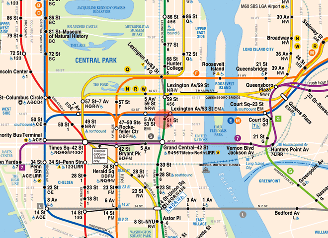 51st Street station map