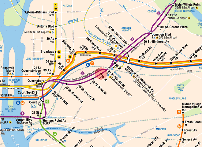 52nd Street-Lincoln Avenue station map