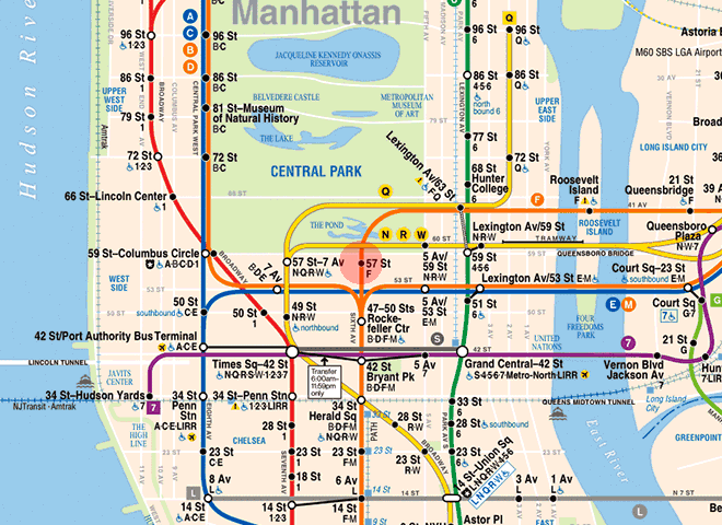 57th Street station map