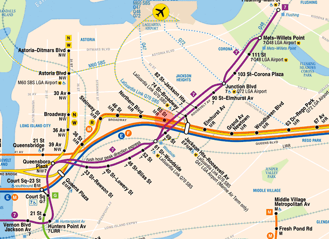 65th Street station map