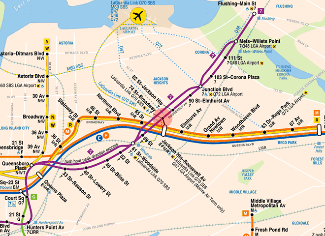 74th Street-Broadway station map