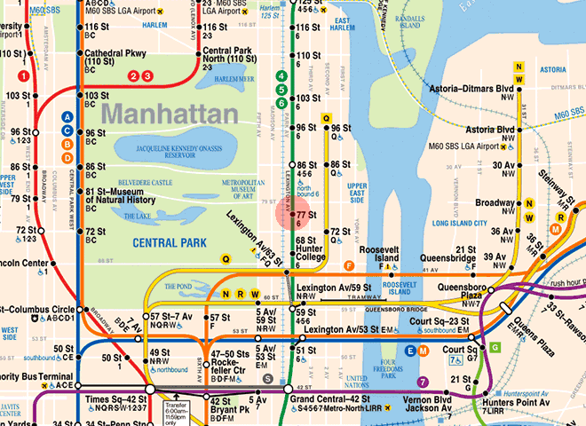 77th Street station map