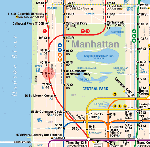 79th Street station map