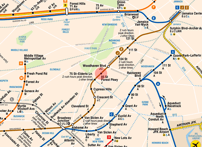85th Street-Forest Parkway station map