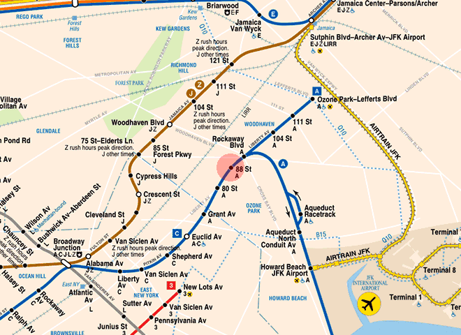 88th Street station map