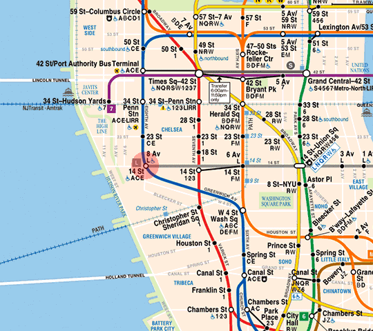 8th Avenue station map
