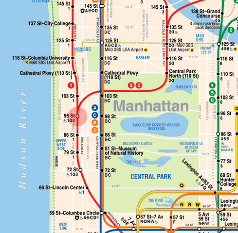 96th Street station map