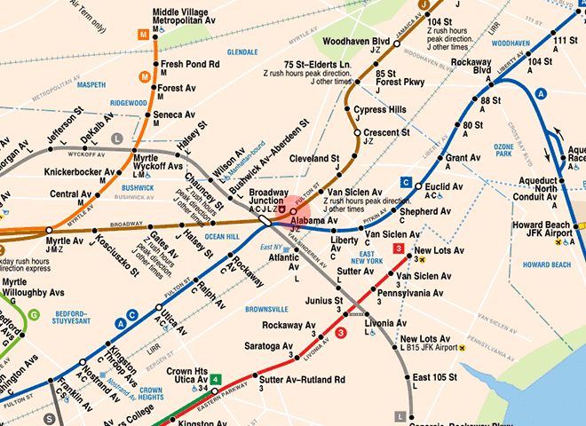 Alabama Avenue station map