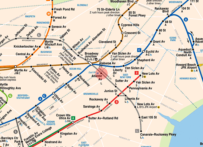Atlantic Avenue station map