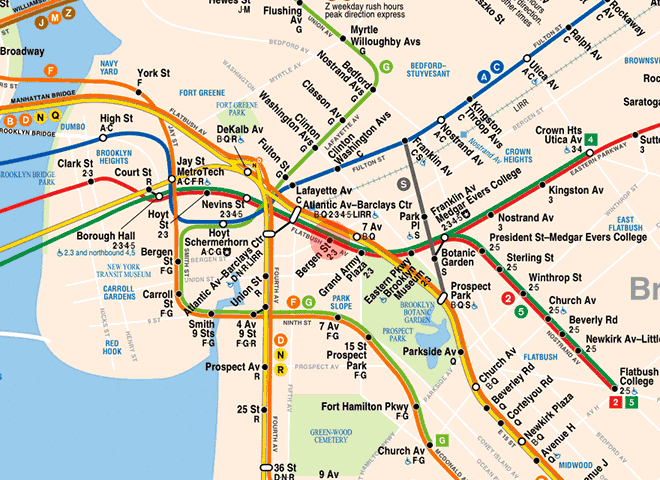 Bergen Street station map