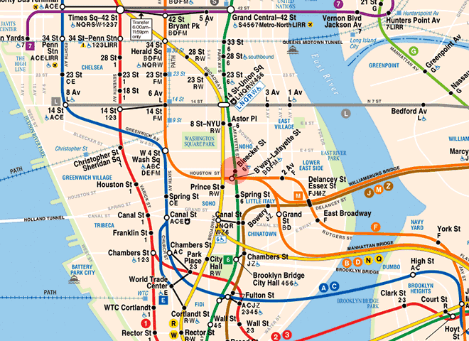 Bleecker Street station map