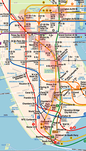 New York subway BMT Broadway Line map
