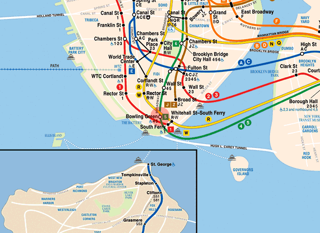 Bowling Green station map