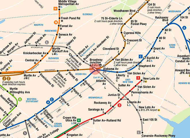 Broadway Junction station map
