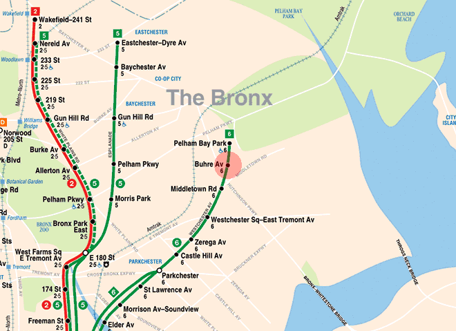 Buhre Avenue station map