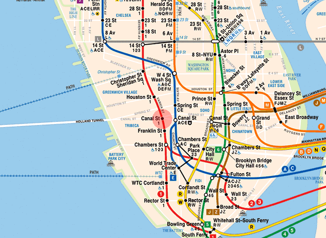 Canal Street station map