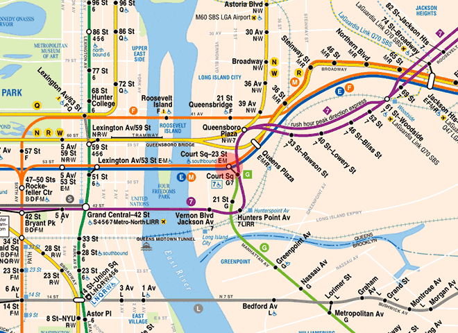 Court Square–23rd Street station map