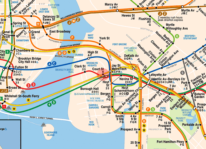 Court Street station map