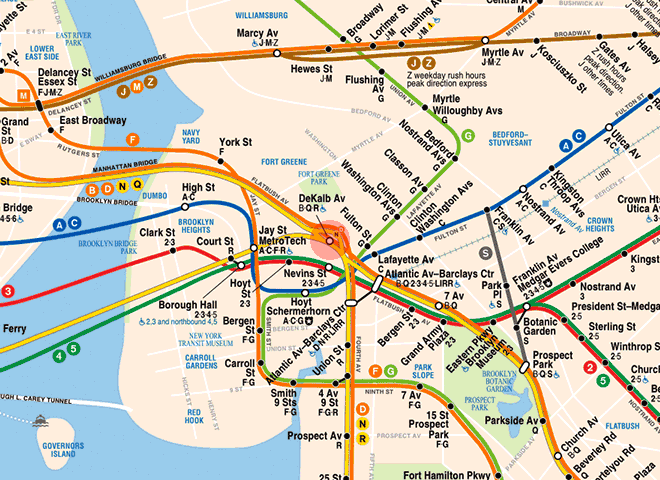DeKalb Avenue station map