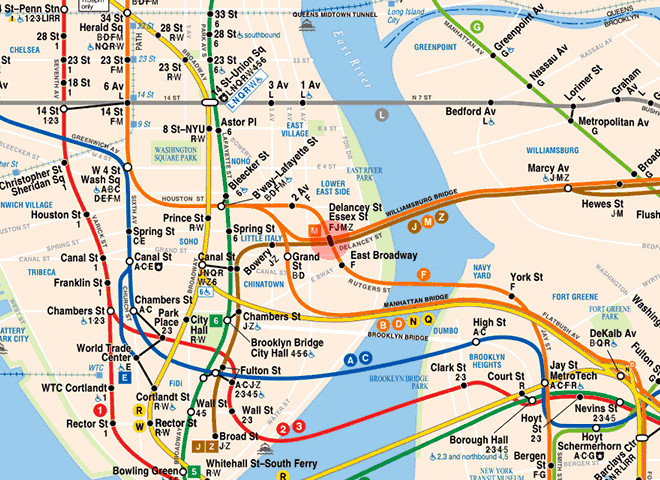 Delancey Street station map