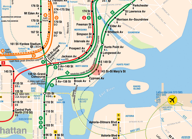 East 143rd Street-St. Mary station map