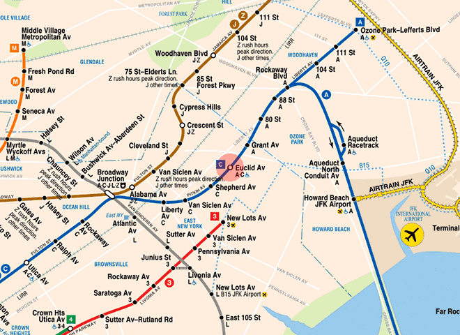 Euclid Avenue station map