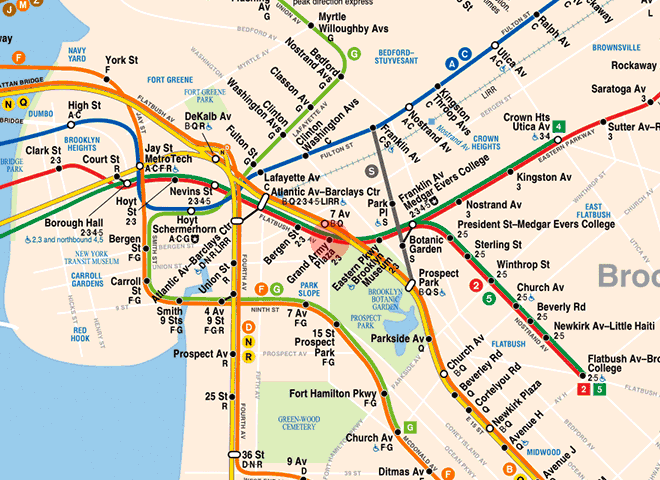 Grand Army Plaza station map