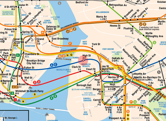 High Street station map