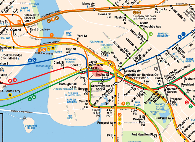 Hoyt Street station map