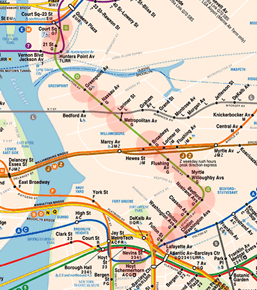 New York subway IND Crosstown Line map