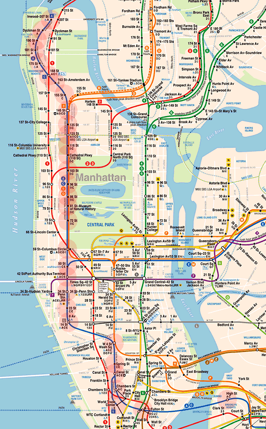 New York subway IND Eighth Avenue Line map