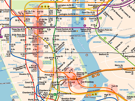 New York subway IND Sixth Avenue Line map
