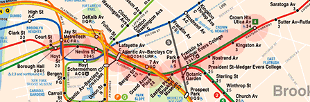 New York subway IRT Eastern Parkway Line map