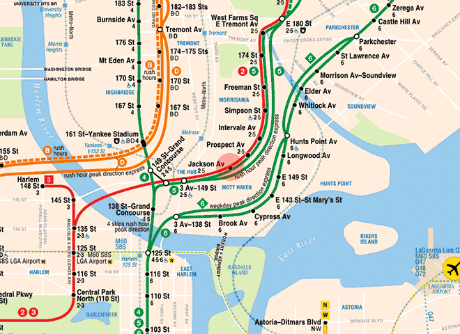 Jackson Avenue station map