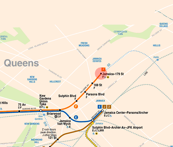Jamaica-179th Street station map