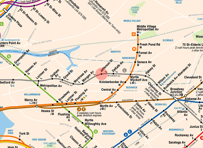 Jefferson Street station map