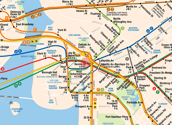 Nevins Street station map