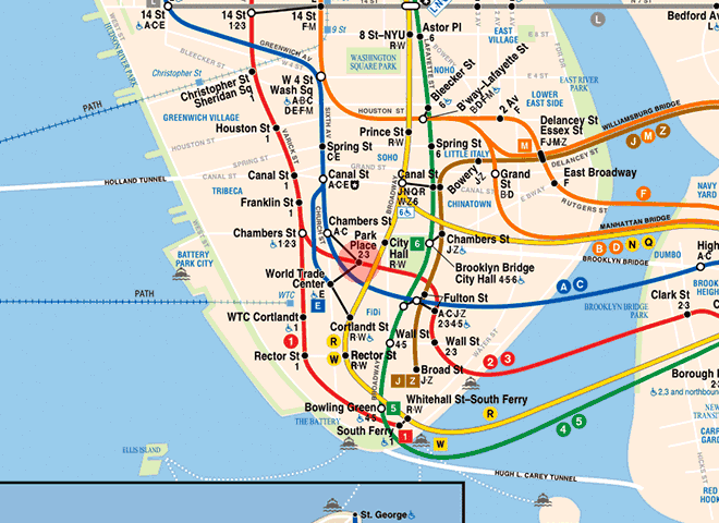 Park Place station map