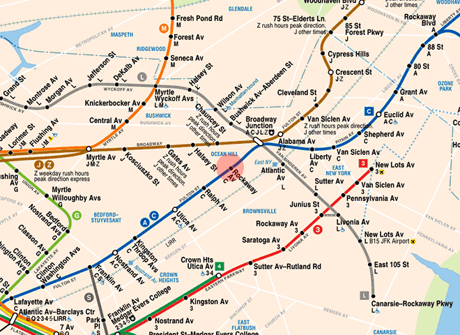 Rockaway Avenue station map