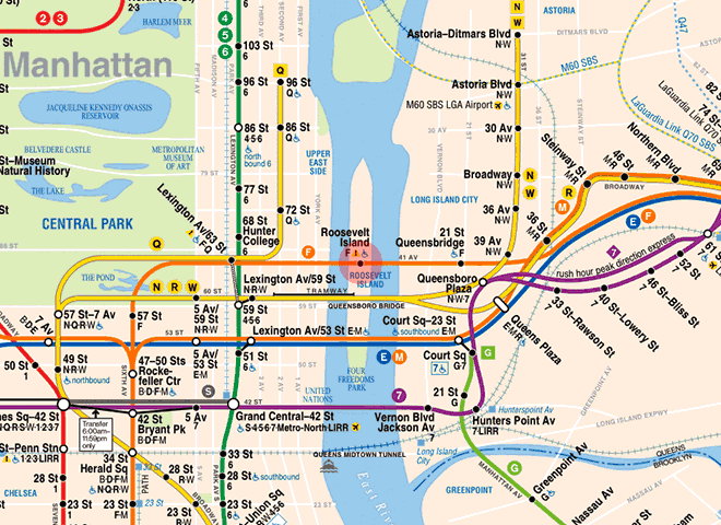 roosevelt island tram map