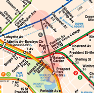 New York subway S Franklin Avenue Shuttle map