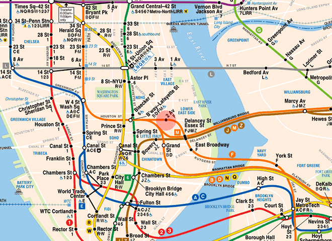 Second Avenue station map